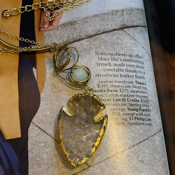 Druzy white gold plated necklace - Picture 4 of 7